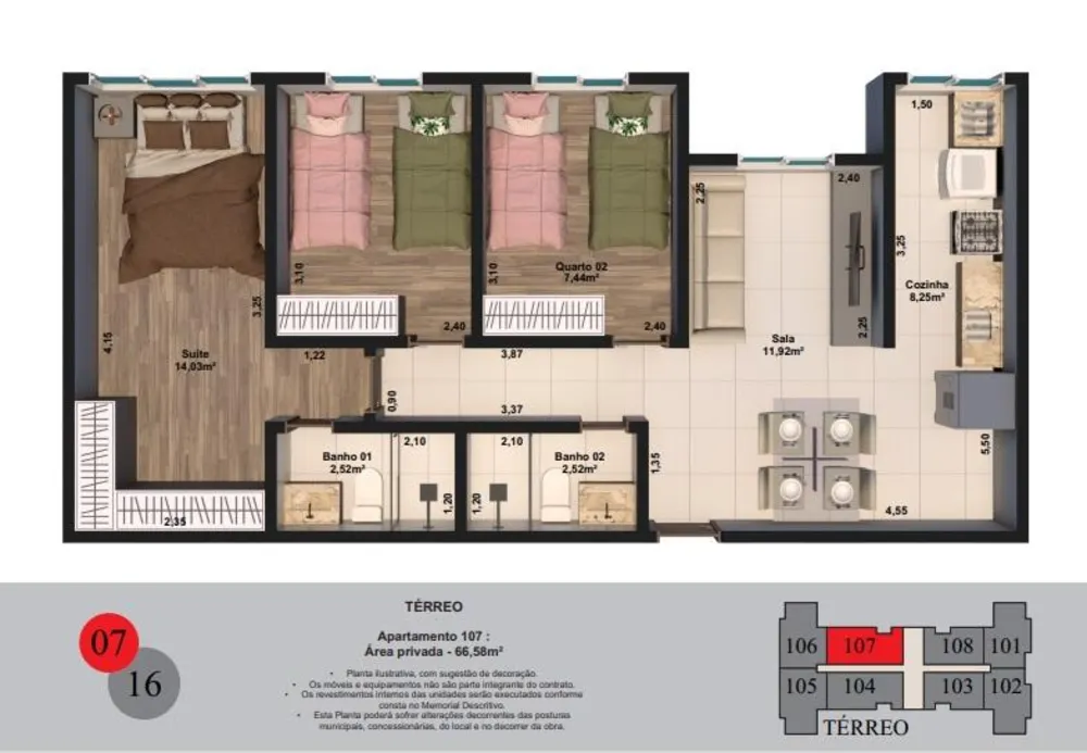 Apartamento, 2 quartos, 52 m² - Foto 24