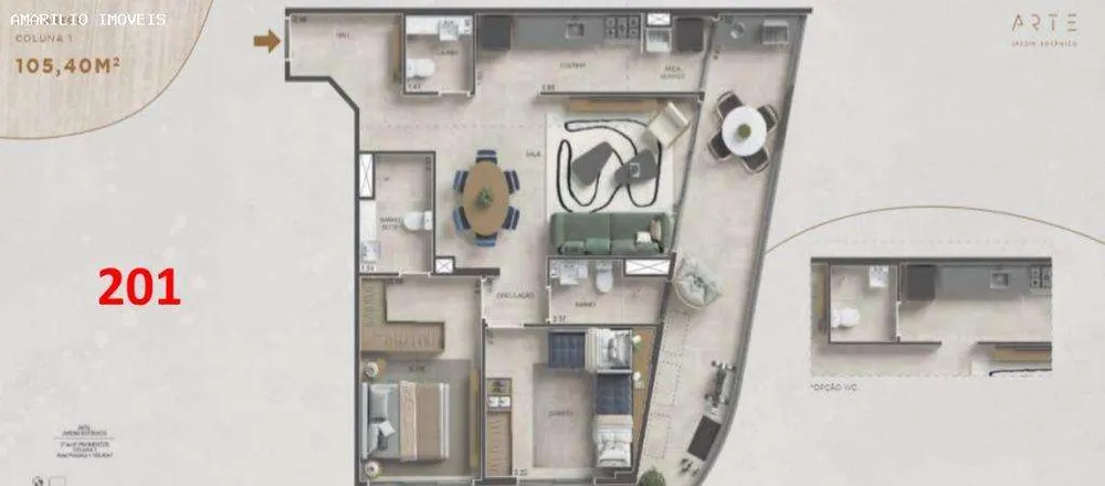 Apartamento, 3 quartos, 122 m² - Foto 8