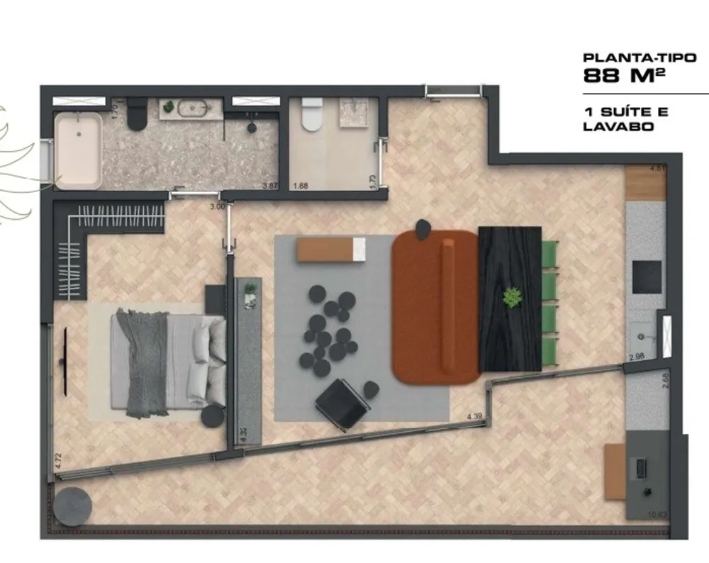 Apartamento, 2 quartos, 88 m² - Foto 8