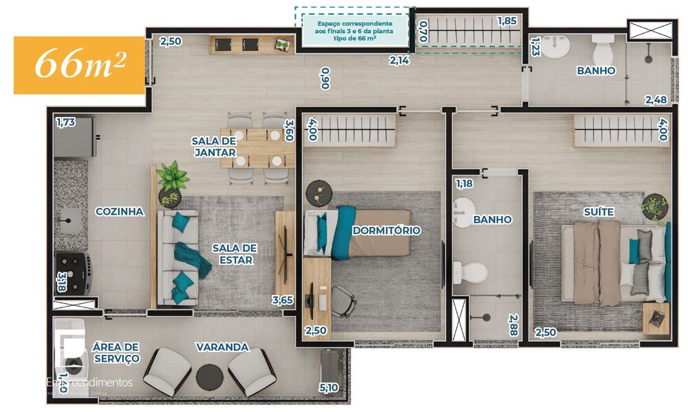 Apartamento, 2 quartos, 66 m² - Foto 15