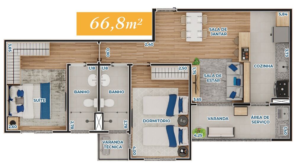 Apartamento, 2 quartos, 66 m² - Foto 16