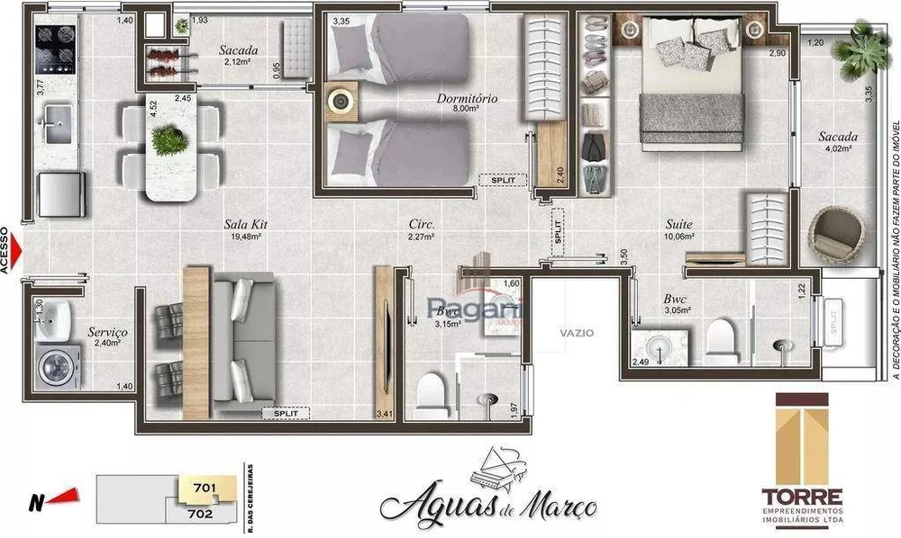 Apartamento, 1 quarto, 36 m² - Foto 2