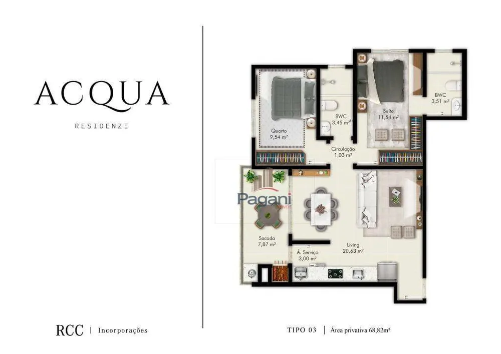 Apartamento, 2 quartos, 68 m² - Foto 3