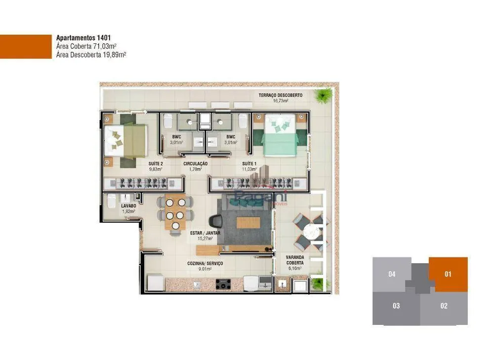 Apartamento, 2 quartos, 71 m² - Foto 7