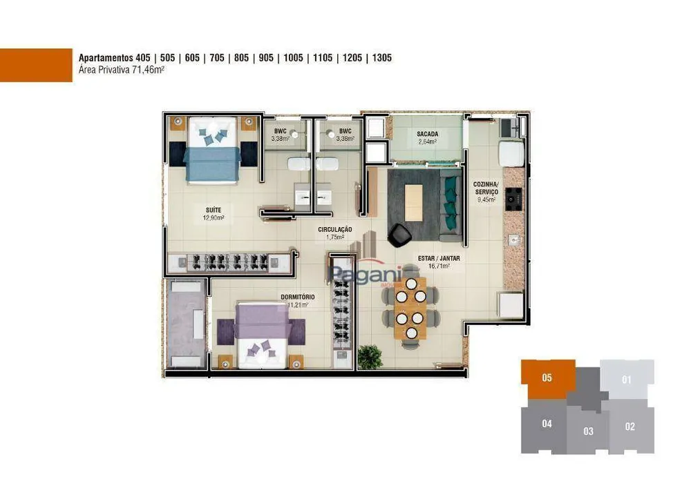 Apartamento, 2 quartos, 71 m² - Foto 6