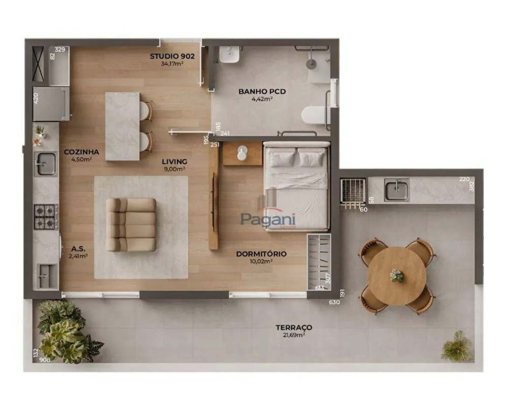 Apartamento, 2 quartos, 53 m² - Foto 9