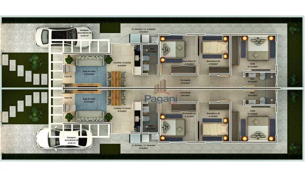 Casa, 3 quartos, 83 m² - Foto 2