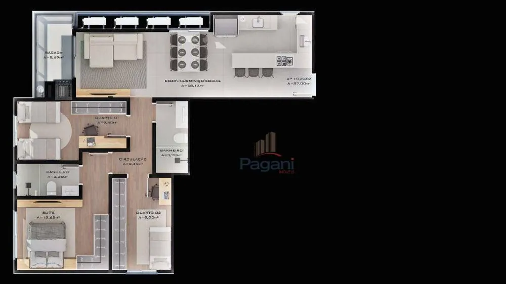 Apartamento, 3 quartos, 87 m² - Foto 1