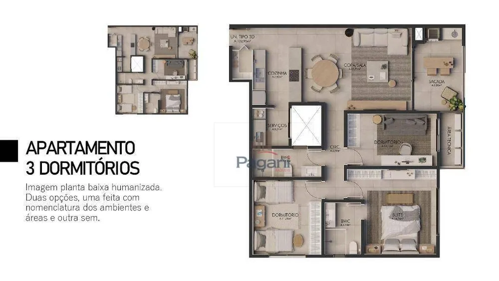 Apartamento, 2 quartos, 82 m² - Foto 3