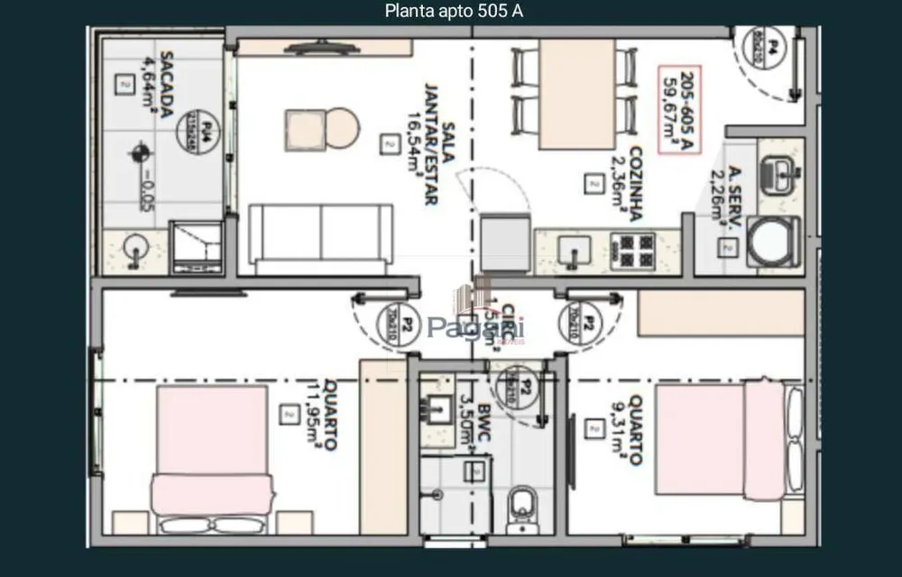 Apartamento, 3 quartos, 49 m² - Foto 12