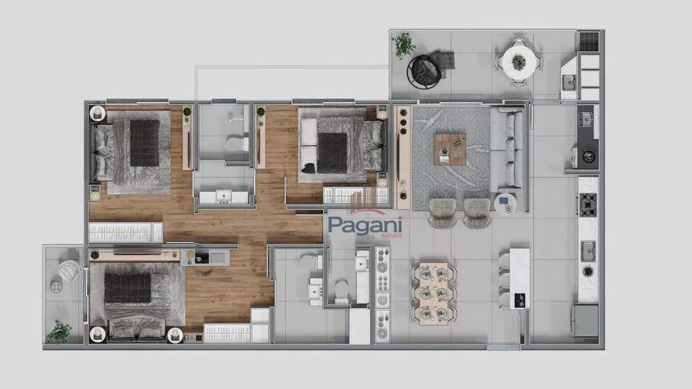 Apartamento, 2 quartos, 100 m² - Foto 2
