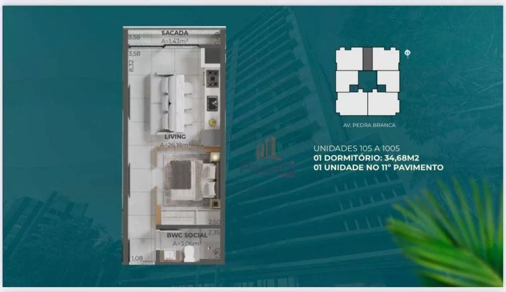 Kitnet-Studio, 34 m² - Foto 6