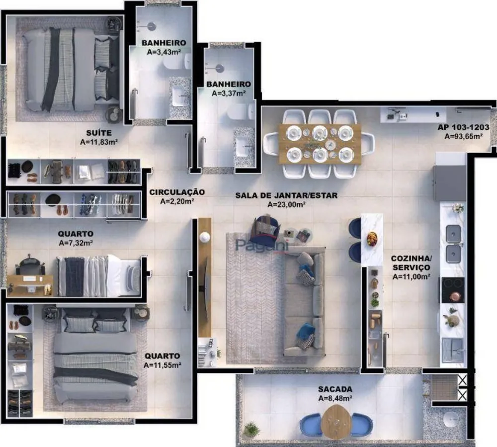 Apartamento, 2 quartos, 76 m² - Foto 9