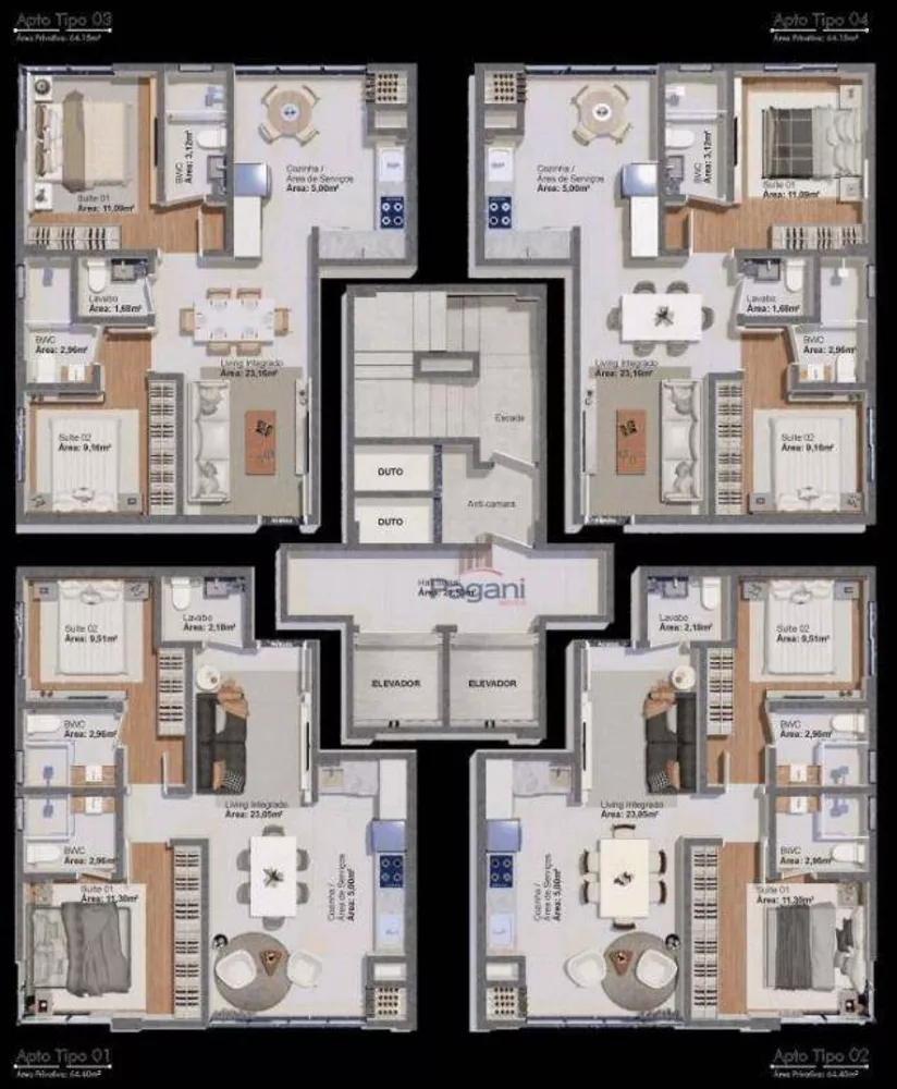 Apartamento, 2 quartos, 64 m² - Foto 11