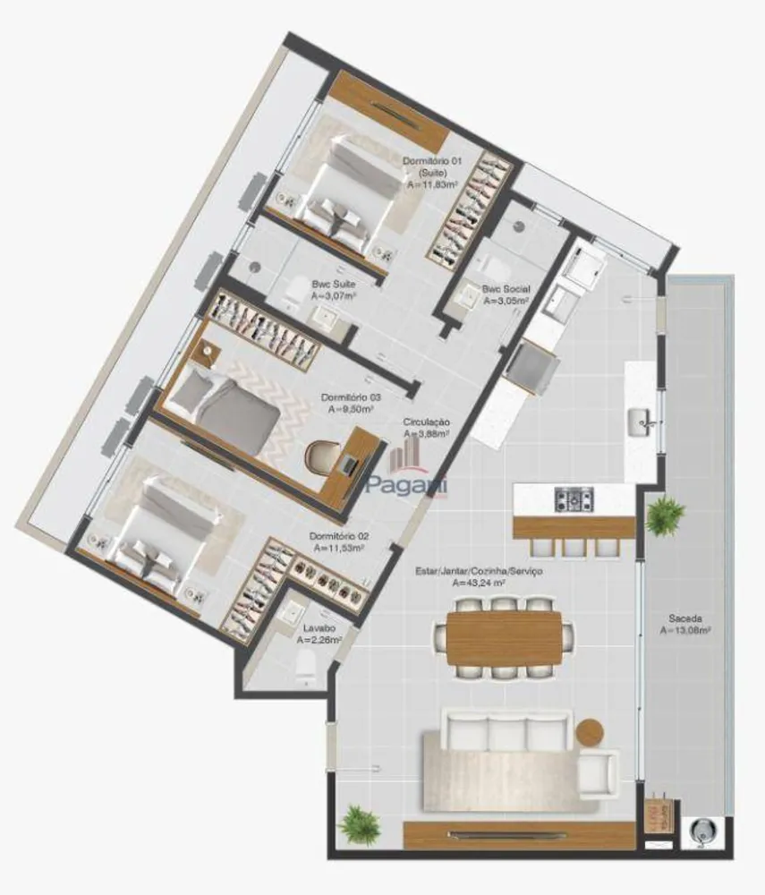 Apartamento, 2 quartos, 76 m² - Foto 5