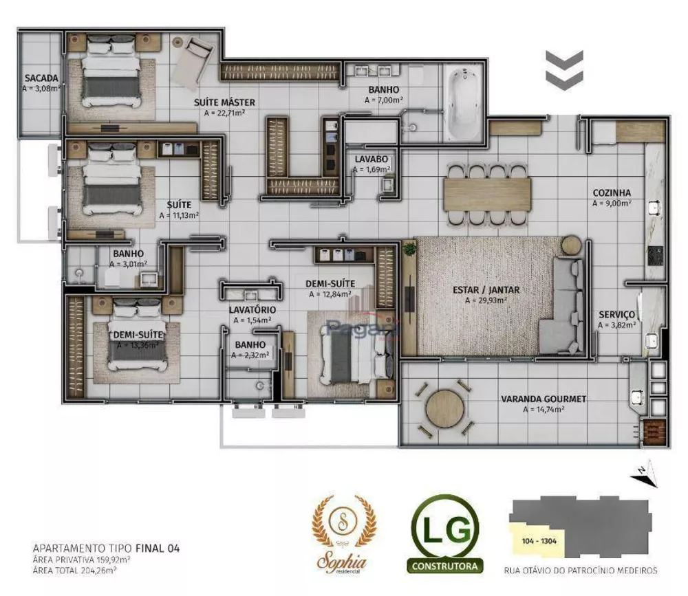 Apartamento, 4 quartos, 159 m² - Foto 12