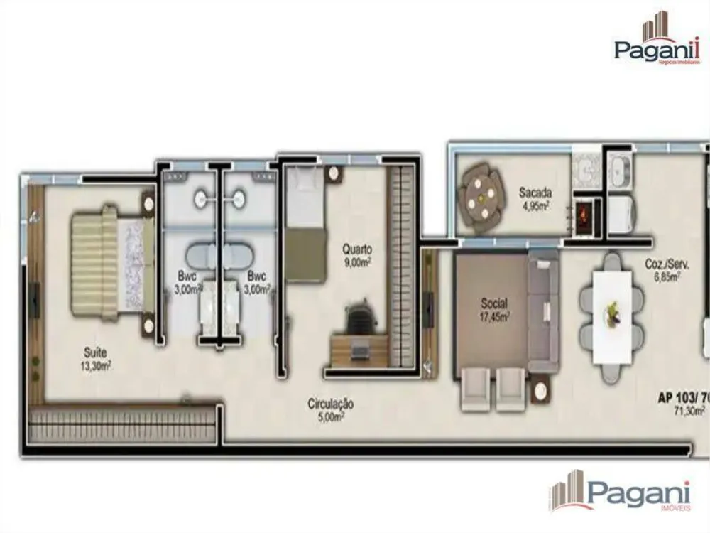 Apartamento, 2 quartos, 73 m² - Foto 7