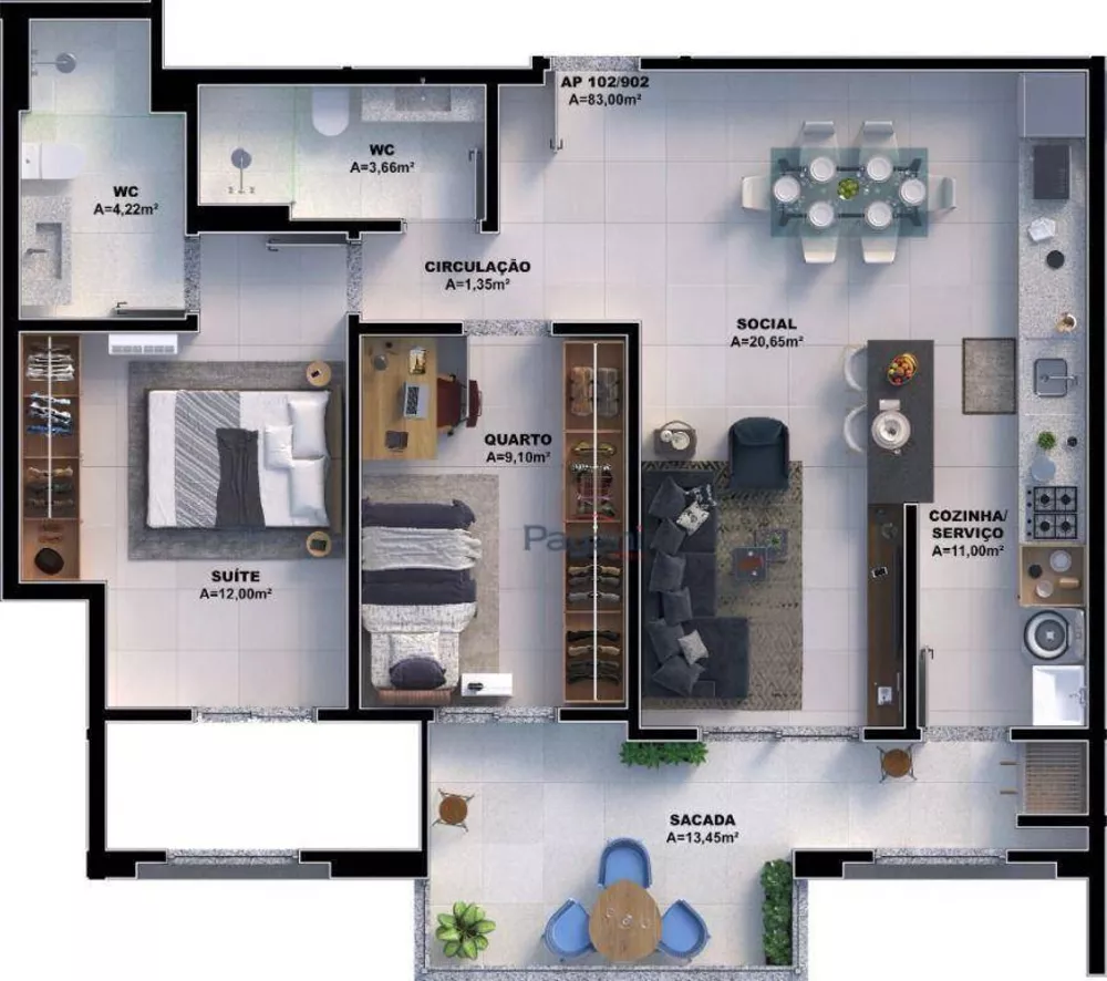 Apartamento, 3 quartos, 95 m² - Foto 6