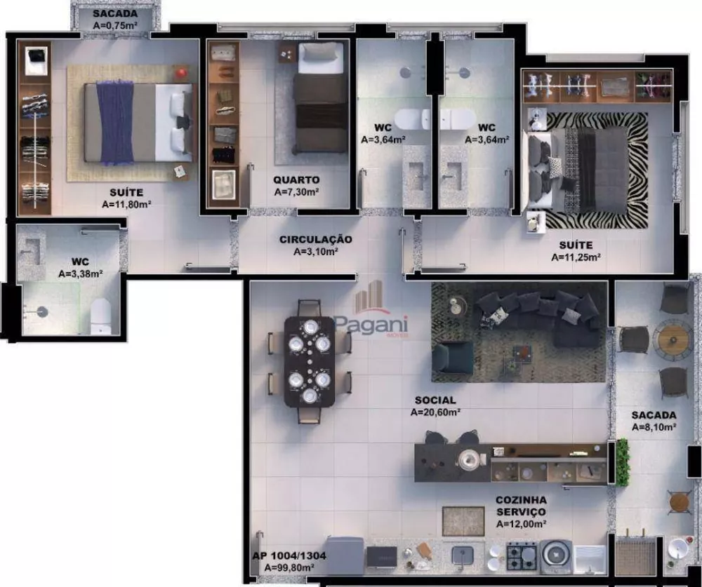 Apartamento, 3 quartos, 95 m² - Foto 12