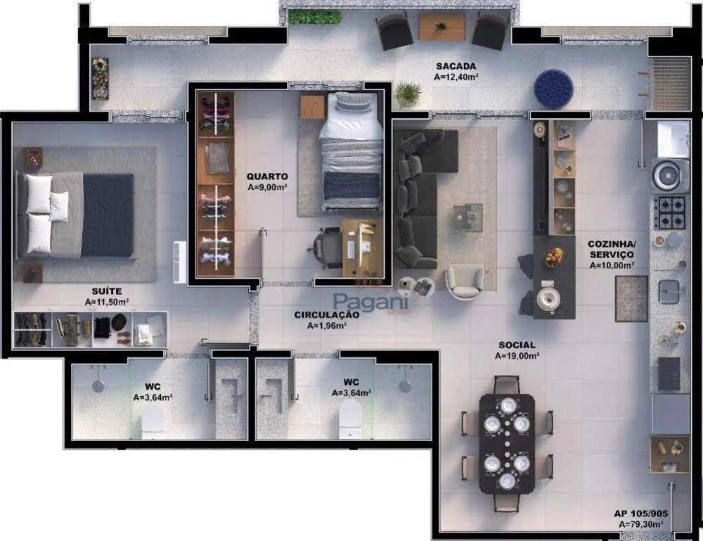 Apartamento, 3 quartos, 95 m² - Foto 10