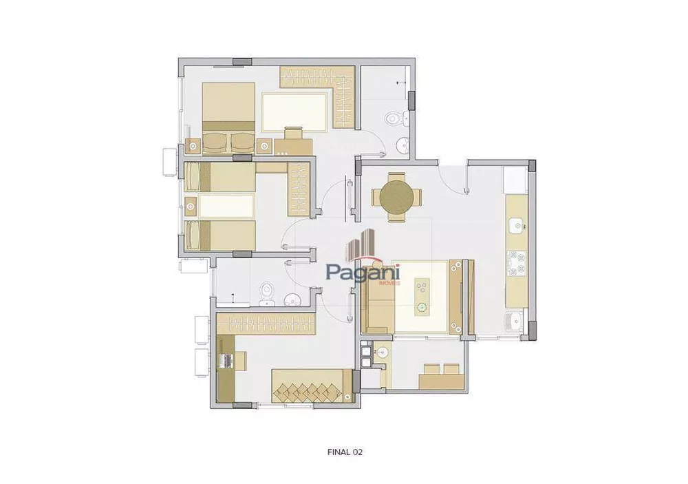 Apartamento, 3 quartos, 69 m² - Foto 6