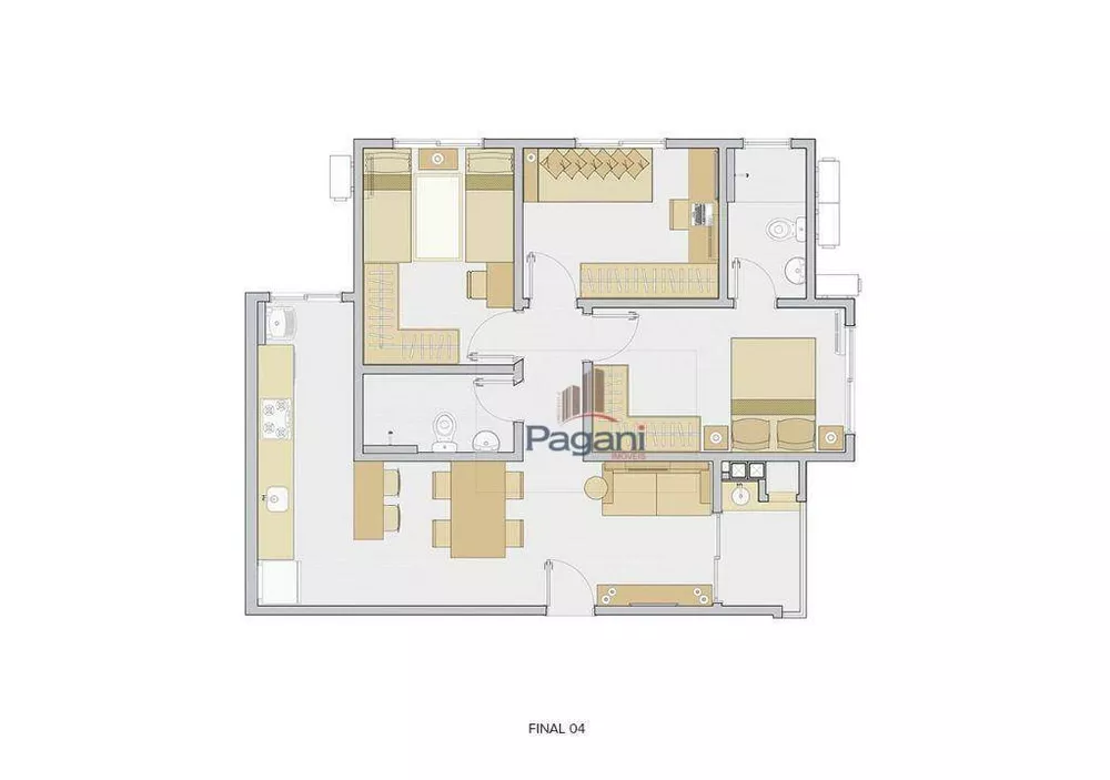 Apartamento, 3 quartos, 69 m² - Foto 8