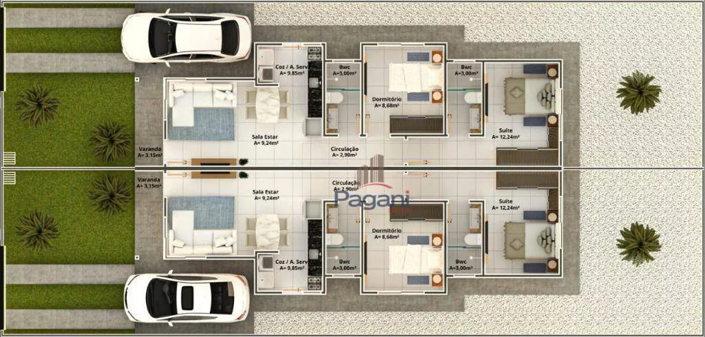 Casa à venda com 2 quartos, 60m² - Foto 1