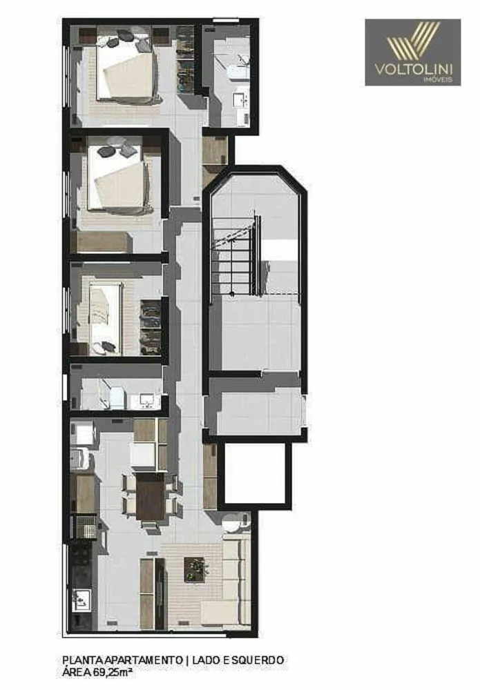 Apartamento, 3 quartos, 69 m² - Foto 9