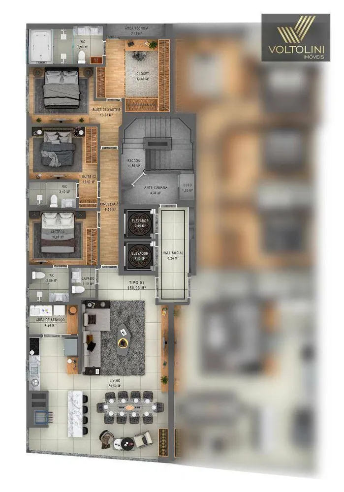 Apartamento, 3 quartos, 160 m² - Foto 7