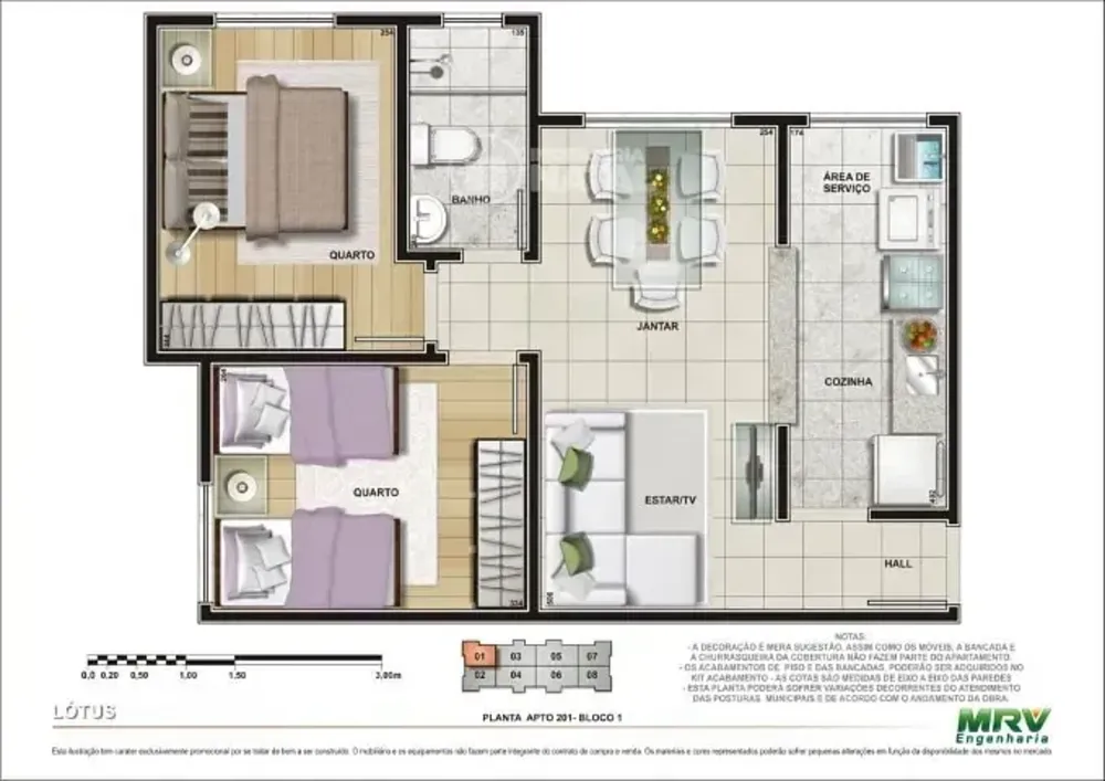 Apartamento, 2 quartos, 45 m² - Foto 8