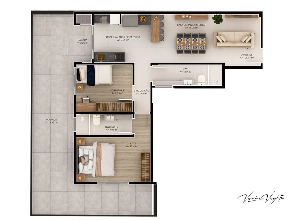 Apartamento, 2 quartos, 67 m² - Foto 8