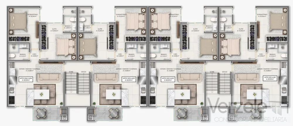 Apartamento, 2 quartos, 61 m² - Foto 5