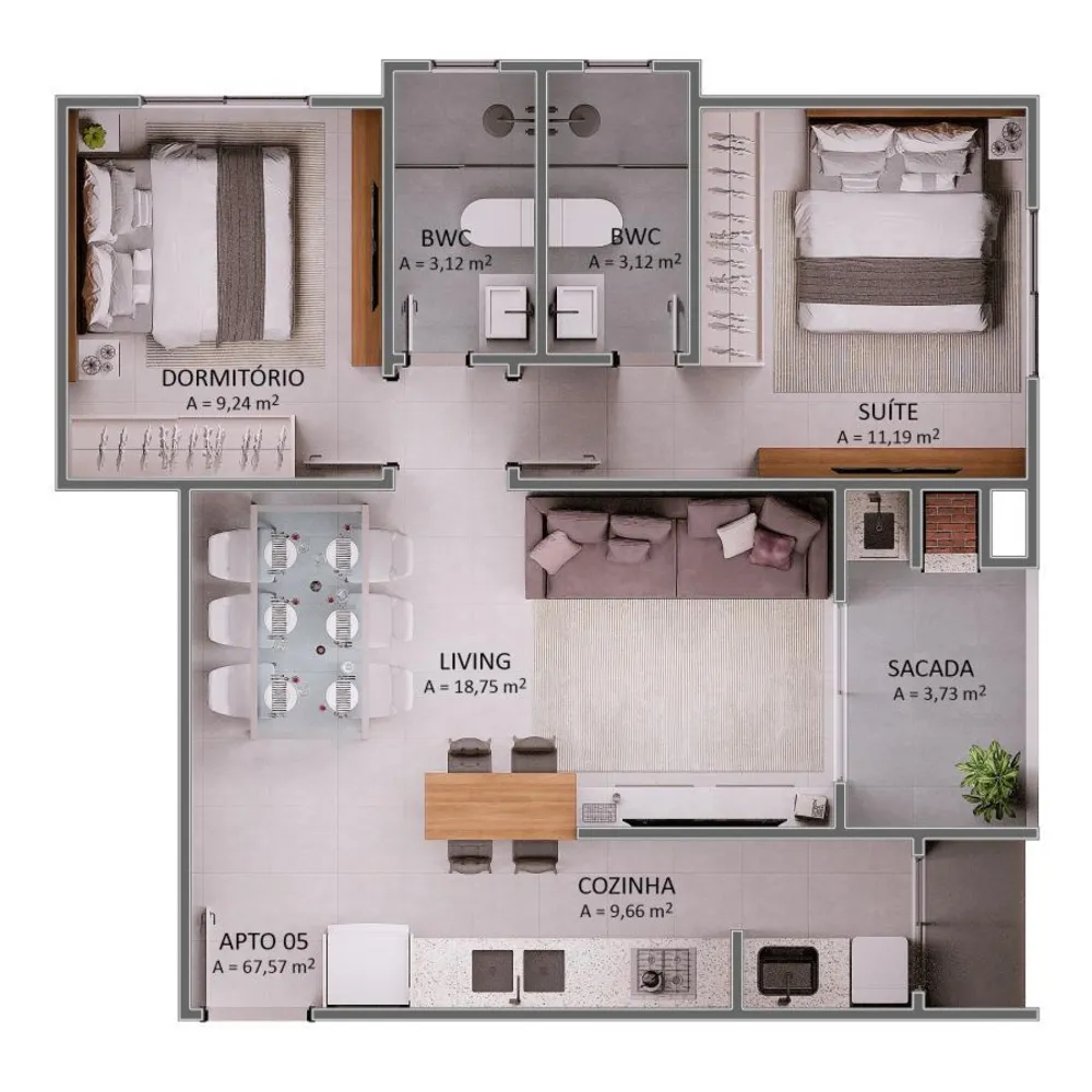 Apartamento, 2 quartos, 74 m² - Foto 15