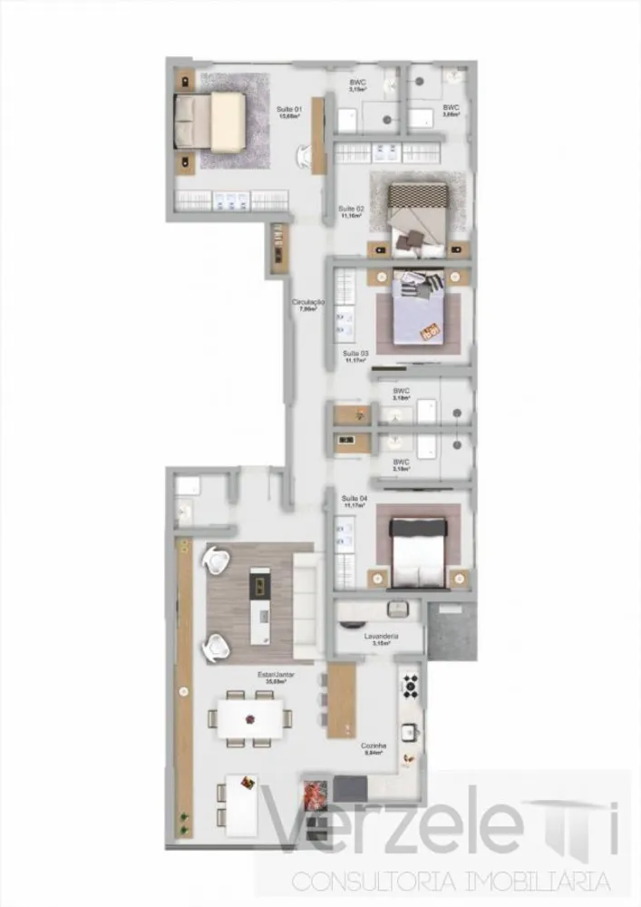 Apartamento, 4 quartos, 137 m² - Foto 9