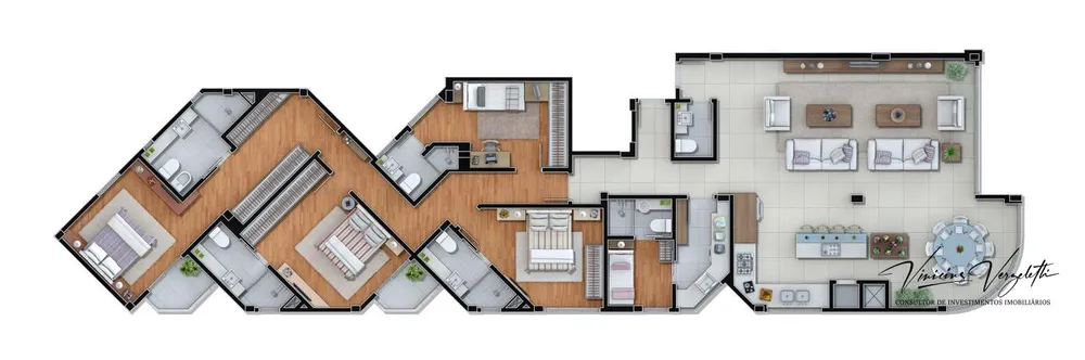 Apartamento, 4 quartos, 215 m² - Foto 2