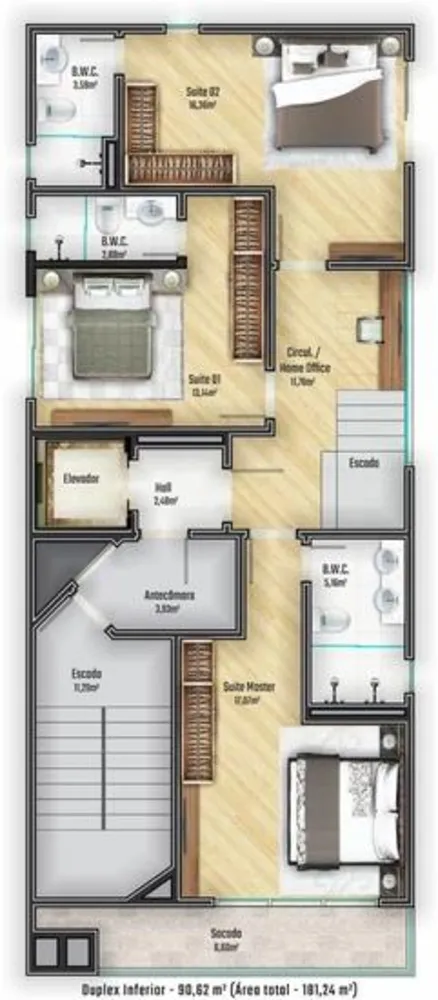 Cobertura, 4 quartos, 181 m² - Foto 14