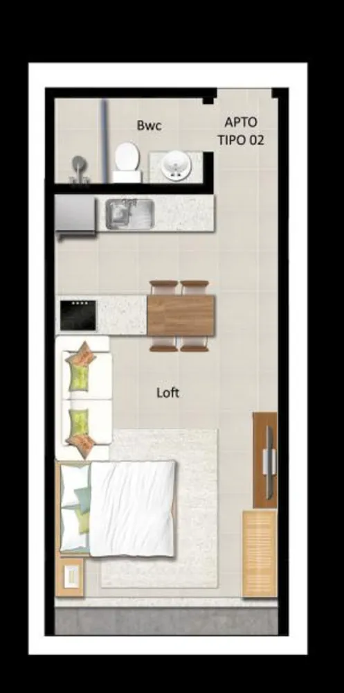 Flat/Apart Hotel, 1 quarto, 37 m² - Foto 16