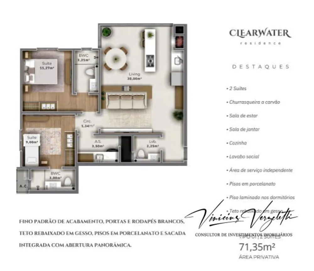 Apartamento, 2 quartos, 71 m² - Foto 12