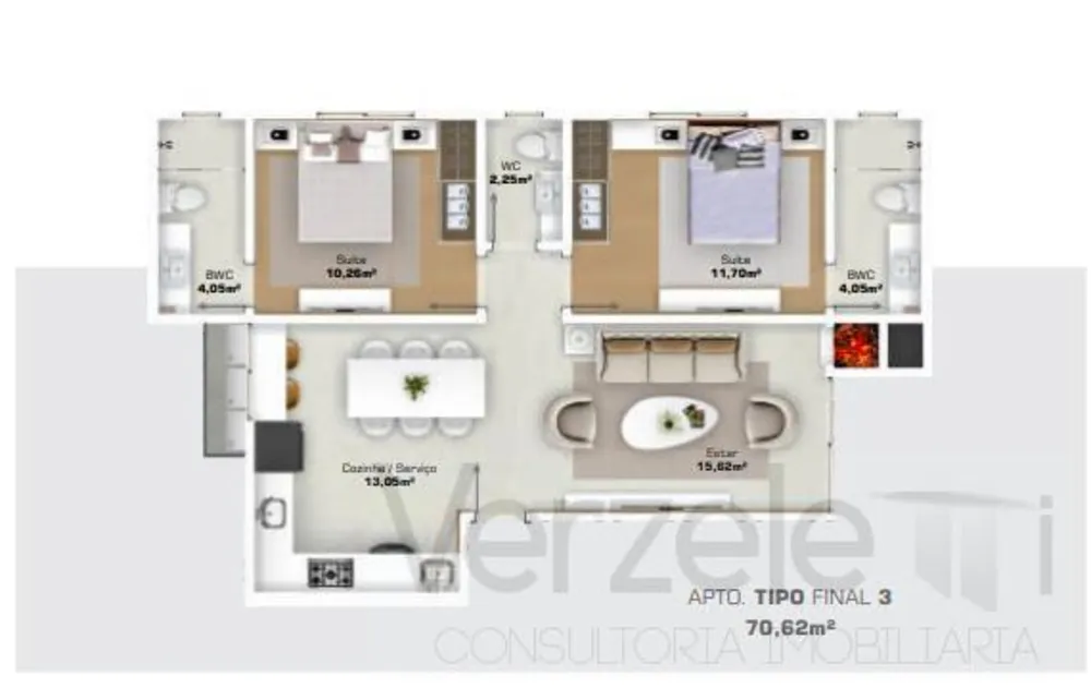Apartamento, 2 quartos, 70 m² - Foto 5