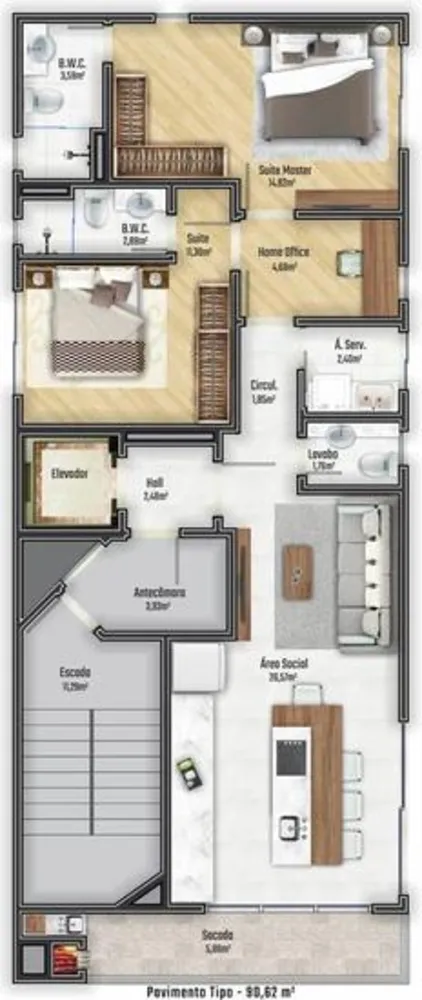 Apartamento, 4 quartos, 174 m² - Foto 9