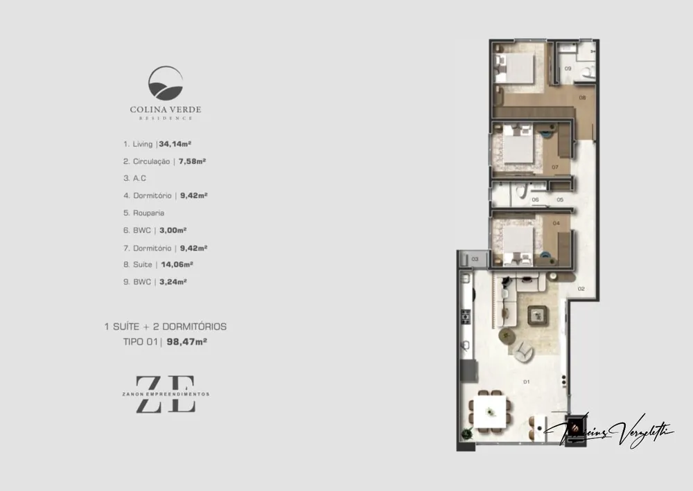 Apartamento, 3 quartos, 98 m² - Foto 9
