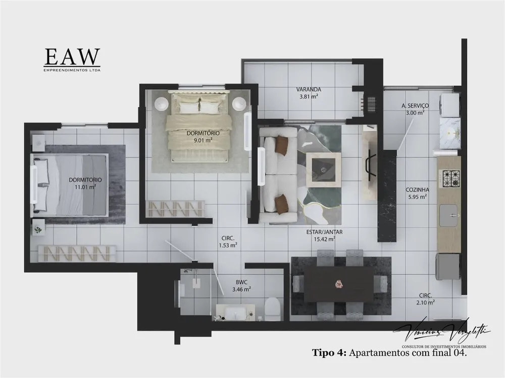 Apartamento, 2 quartos, 71 m² - Foto 12