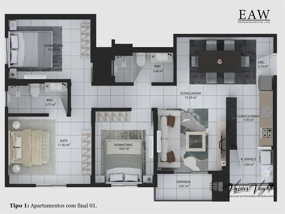 Apartamento, 3 quartos, 84 m² - Foto 5