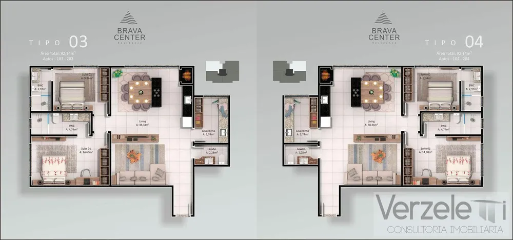 Apartamento, 2 quartos, 92 m² - Foto 2