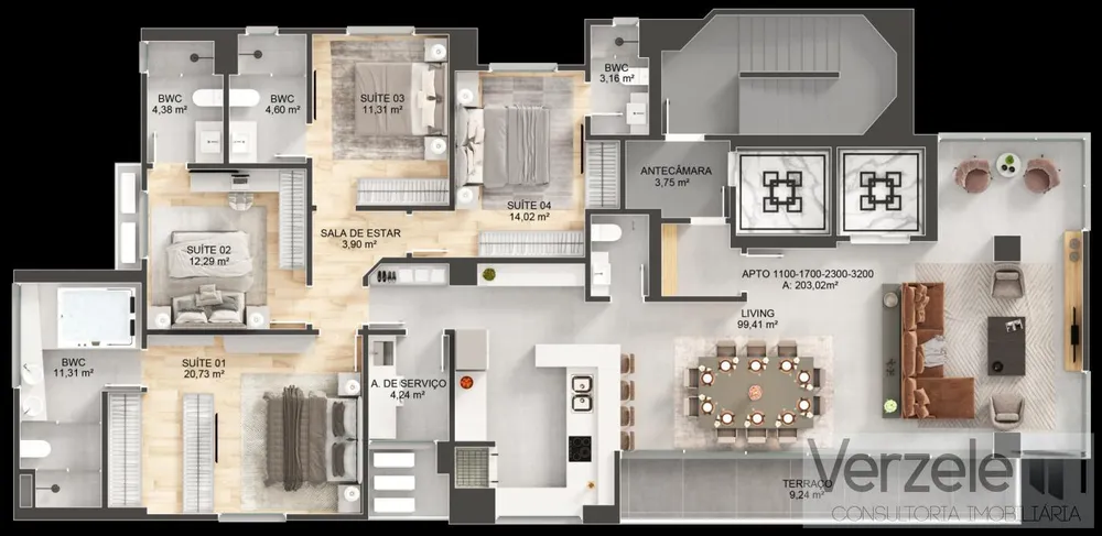 Apartamento, 4 quartos, 192 m² - Foto 11