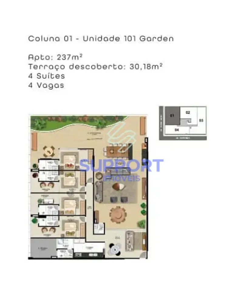 Apartamento, 1 quarto, 237 m² - Foto 1