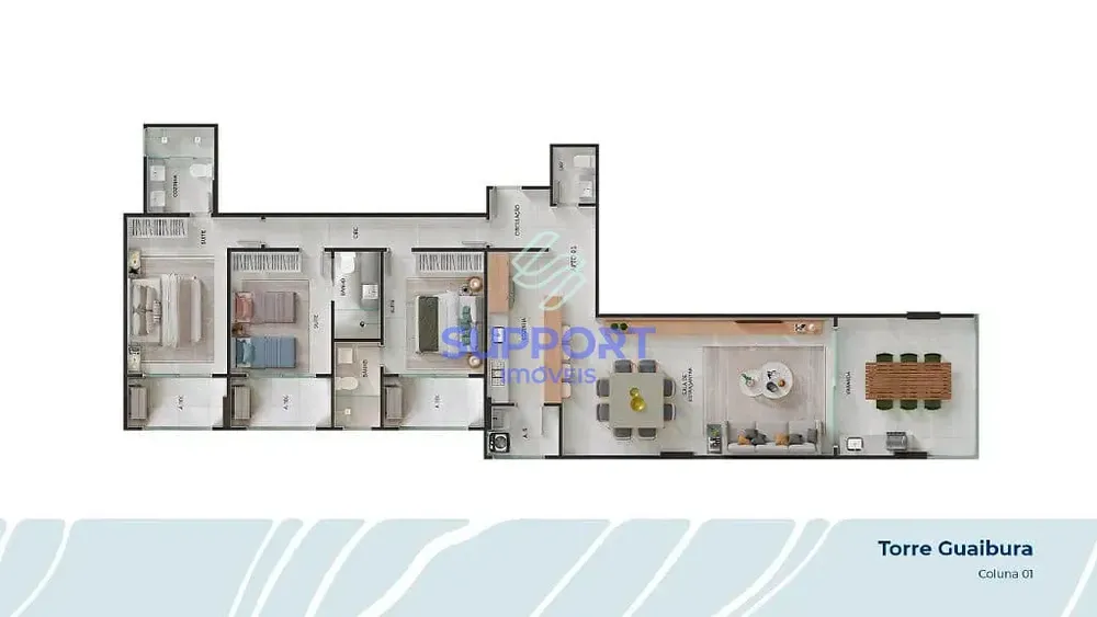 Apartamento, 2 quartos, 106 m² - Foto 2