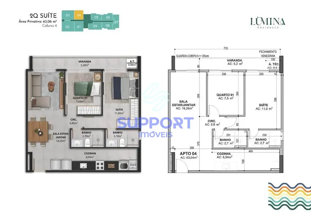 Apartamento, 3 quartos, 101 m² - Foto 2