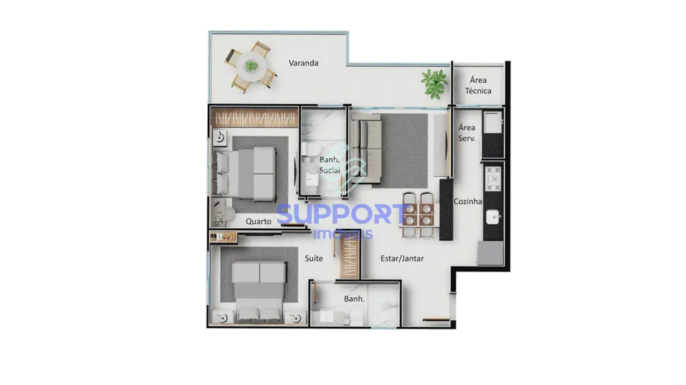 Apartamento, 3 quartos, 96 m² - Foto 3