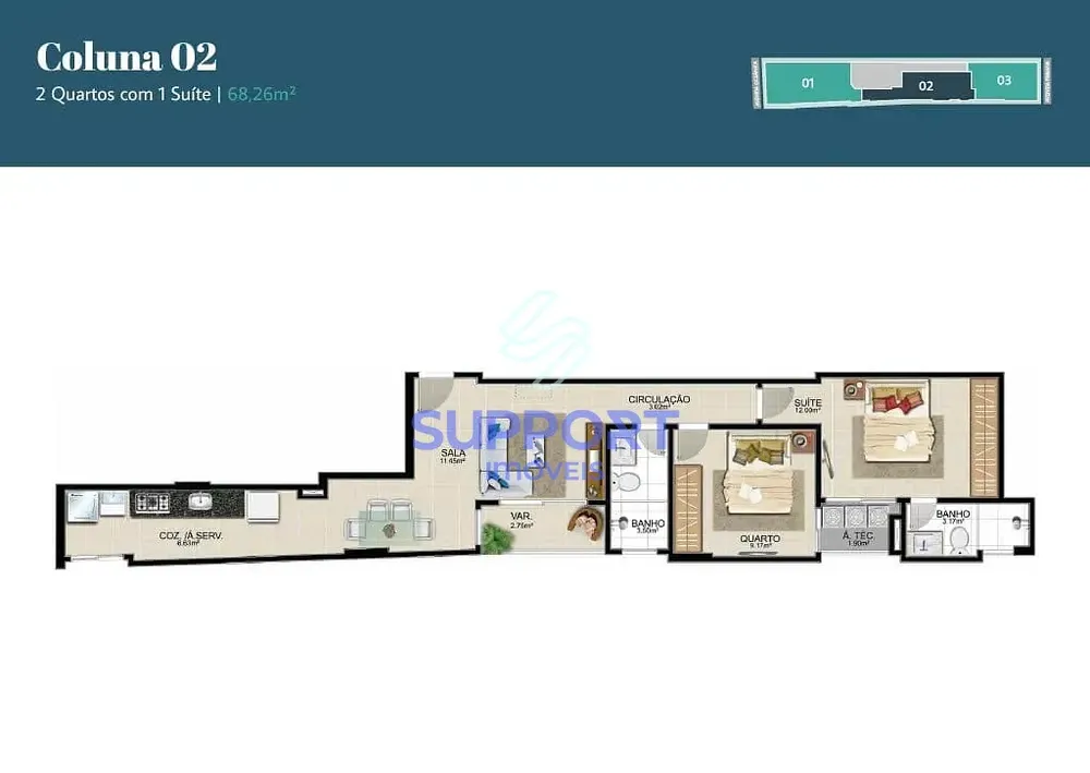 Apartamento, 1 quarto, 10 m² - Foto 1